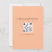 Aangepaste California Poppy Peach Bloemenbruiloft Kaart (Achterkant)