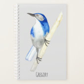Aangepaste California Scrub Jay Planner (Voorkant)