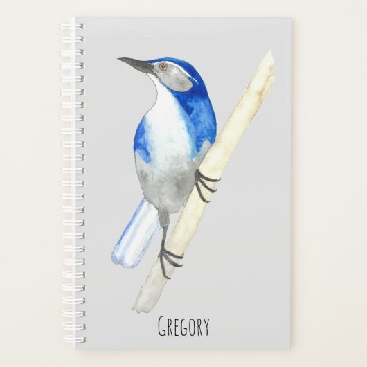 Aangepaste California Scrub Jay Planner (Voorkant)