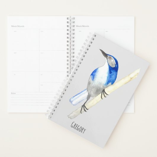 Aangepaste California Scrub Jay Planner (Display)