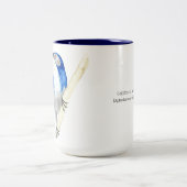 Aangepaste California Scrub Jay Tweekleurige Koffiemok (Center)