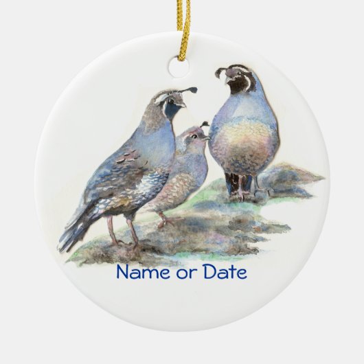 Aangepaste Californische Waterverf Keramisch Ornament (Voorkant)