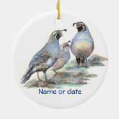 Aangepaste Californische Waterverf Keramisch Ornament (Achterkant)