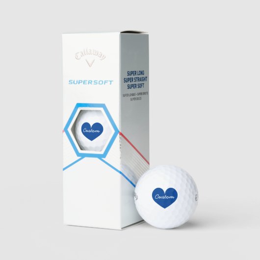Aangepaste Callaway-golfballen met blauw hart Golfballen (Verpakking)