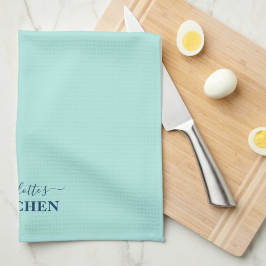 Aangepaste Calligrafie bewerkbare kleuren Theedoek (Quarter Fold)