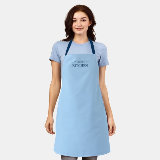 Aangepaste Calligrafie Editable Colors Kitchen Schort (Gedragen)