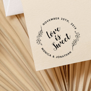 Aangepaste Calligrafie-liefde is een mooie botanis Rubberstempel