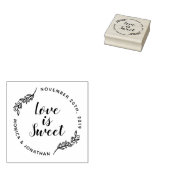 Aangepaste Calligrafie-liefde is een mooie botanis Rubberstempel (Gestempeld)