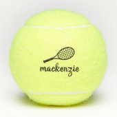 Aangepaste Calligrafie-scriptnamen Tennis Balls Tennisballen (Voorkant)