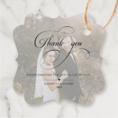 Aangepaste Calligrafiescript - Berichten voor foto Bedankjes Labels (Achterkant)