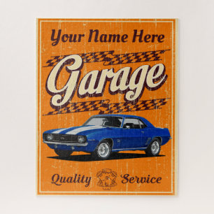 Aangepaste Camaro Garage in het Sinaasappel Legpuzzel