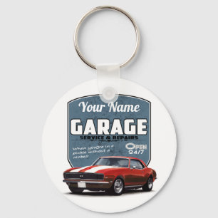 Aangepaste Camaro Garage Sleutelhanger