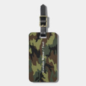 Aangepaste Camo Bagagelabel - Naam & Logo (Voorkant verticaal)