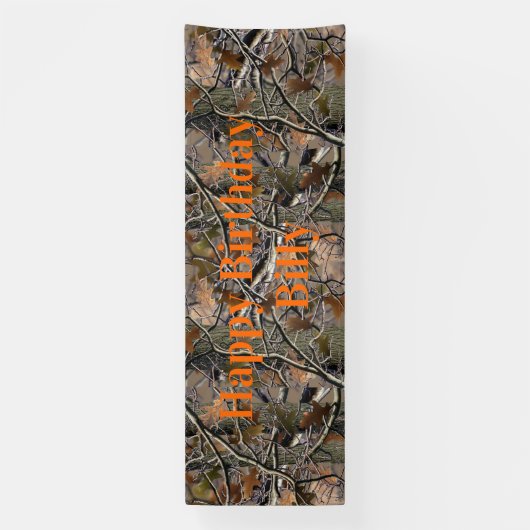 Aangepaste Camo Banner, BDay, Welkom thuis, Camp S Spandoek (Verticaal)