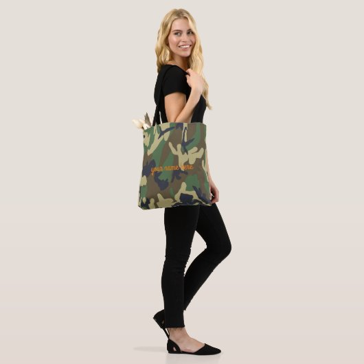Aangepaste Camo-Canvas tas (Op model)