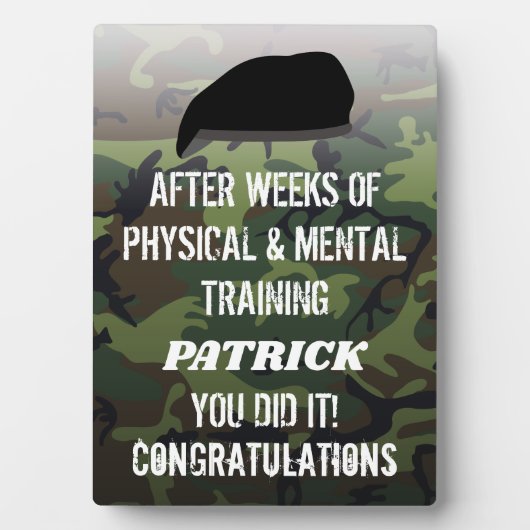 Aangepaste Camo die de parade uit gaat Fotoplaat (voorkant)