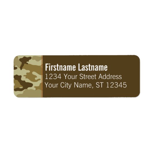 Aangepaste Camo Return-adreslabels Etiket (Voorkant)