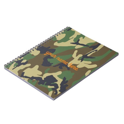 Aangepaste Camo Spiral-laptop Notitieboek (Linkerzijde)