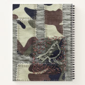 Aangepaste Camo Vogel Patchwork Uiterlijk Natuur O Notitieboek (Achterkant)