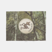 Aangepaste Camouflage Deer Fleece Blanket Deken (Voorkant (Horizontaal))