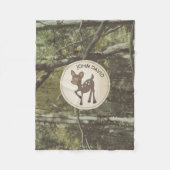 Aangepaste Camouflage Deer Fleece Blanket Deken (Voorkant)