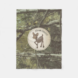 Aangepaste Camouflage Deer Fleece Blanket Deken