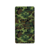 Aangepaste camouflagelabels etiket (Voorkant)