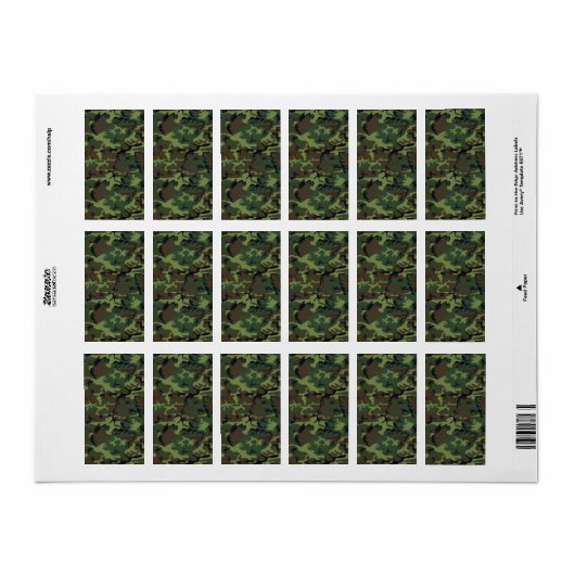 Aangepaste camouflagelabels etiket (Full Sheet)