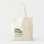 Aangepaste Camp Bach Bachelorette Mountain Favor Tote Bag (Voorkant)