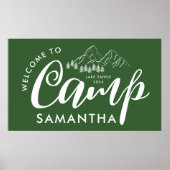 Aangepaste Camp Bachelorette Party Modern Rustiek Poster (Voorkant)