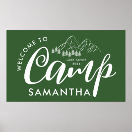 Aangepaste Camp Bachelorette Party Modern Rustiek Poster