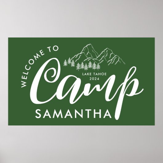 Aangepaste Camp Bachelorette Party Modern Rustiek Poster (Voorkant)