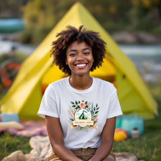 Aangepaste Camp Bruid Bachelorette Tri-Blend Shirt