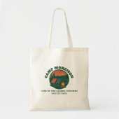 Aangepaste Camp Lake Bachelorette Trip Groen Tote Bag (Voorkant)