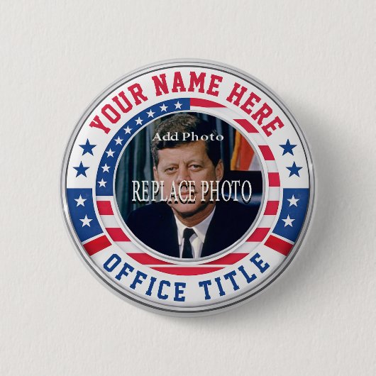 Aangepaste Campagne Foto Ronde Button 5,7 Cm (Voorkant)