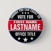 Aangepaste campagne politieke Button (Voorkant)