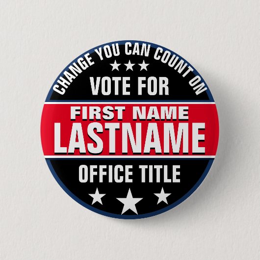 Aangepaste campagne politieke Button (Voorkant)