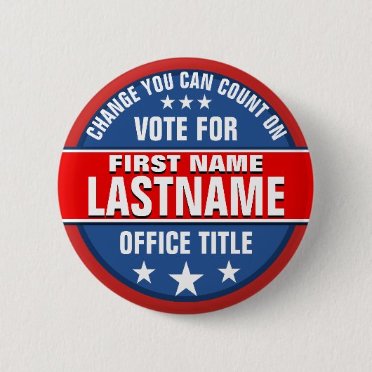 Aangepaste campagne politieke Button (Voorkant)