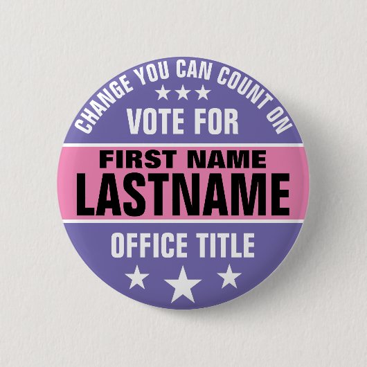 Aangepaste campagne politieke Button (Voorkant)