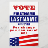 Aangepaste campagne politieke Sjabloon brochure (Achterkant)