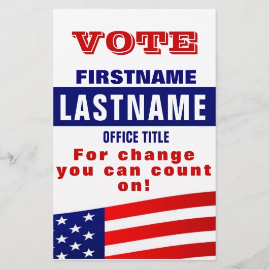 Aangepaste campagne politieke Sjabloon brochure (Achterkant)