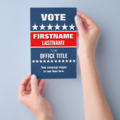 Aangepaste Campagne Politieke Template Flyer (Hand)