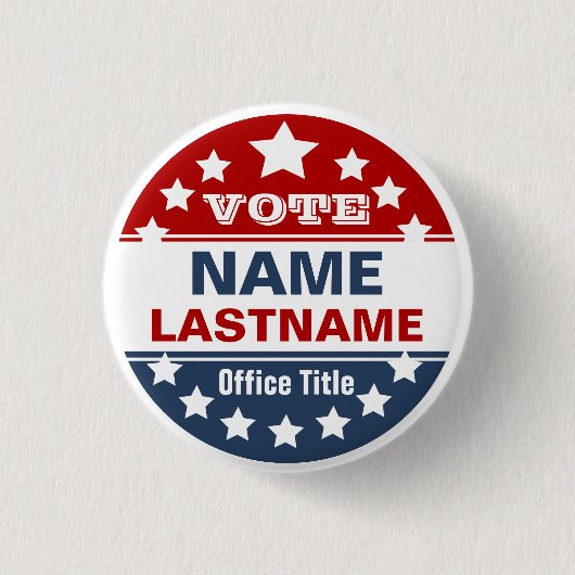 Aangepaste campagne ronde button 3,2 cm (Voorkant)