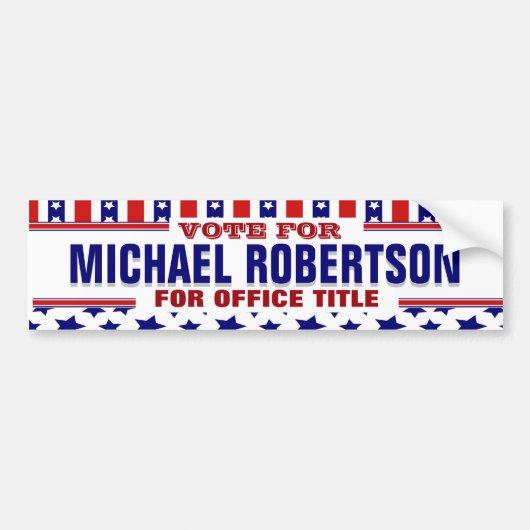 Aangepaste Campagne Template Bumpersticker (Voorkant)