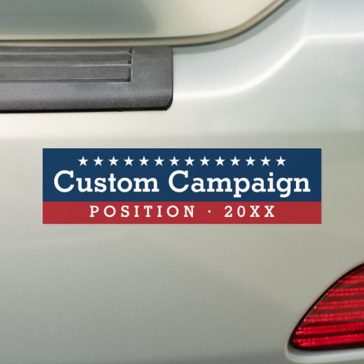 Aangepaste campagne - Traditioneel ontwerp met pos Bumpersticker (Op auto)