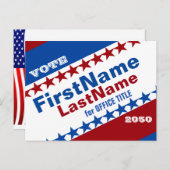 Aangepaste campagne Verkozen Briefkaart Sjabloon (Voorkant / Achterkant)