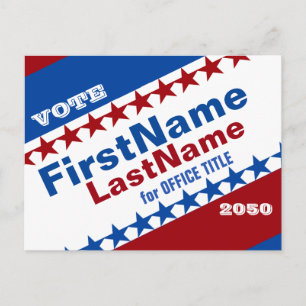 Aangepaste campagne Verkozen Briefkaart Sjabloon