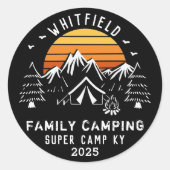 Aangepaste campagne voor Vacking in aangepaste ree Ronde Sticker (Voorkant)