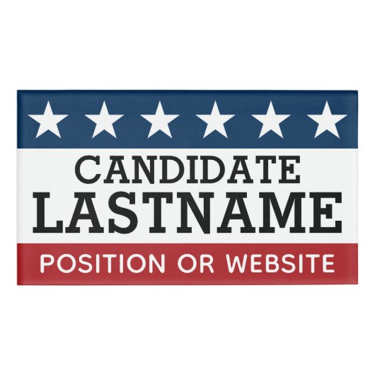 Aangepaste Campagneapparatuur met naam en tekst Naambadge (Voorkant)