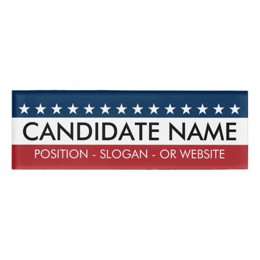 Aangepaste Campagneapparatuur met naam en tekst Naambadge (Voorkant)